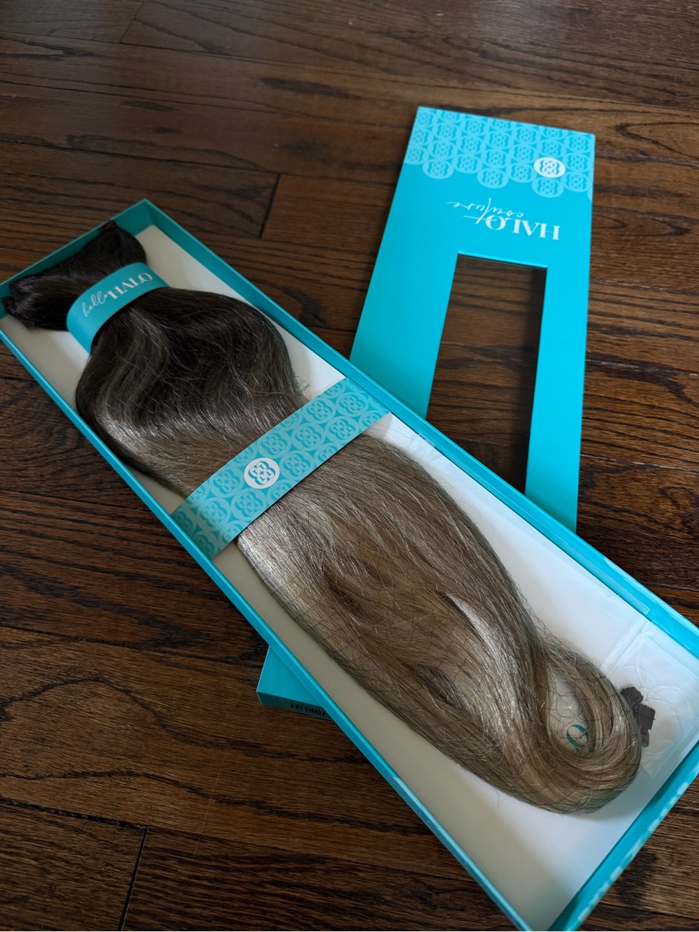 Professional Halo couture Hair Extensions - Ash Brown
